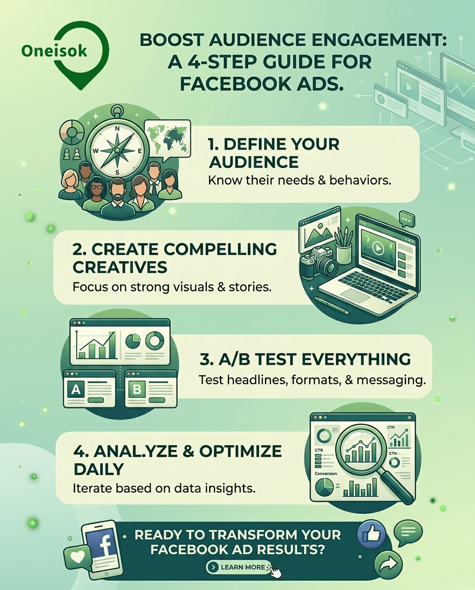 Boost Audience Engagement: A 4-Step Guide to Facebook Ads Success